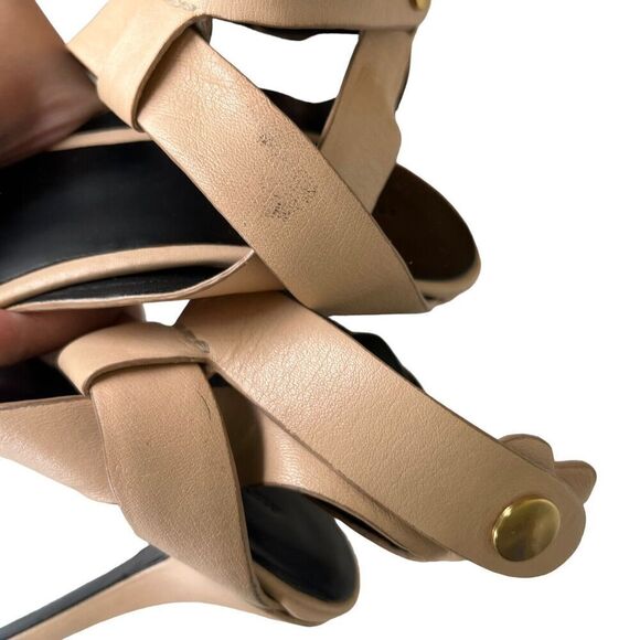 Alexander Wang Sonja Bandage Pumps Nude Pointed Toe Size 40 US 10 Heels - Picture 13 of 16